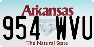 AR license plate 954WVU