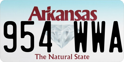AR license plate 954WWA