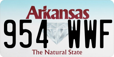 AR license plate 954WWF