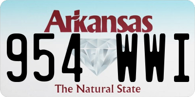 AR license plate 954WWI