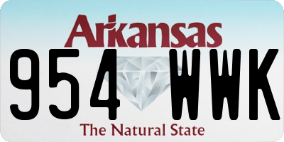 AR license plate 954WWK