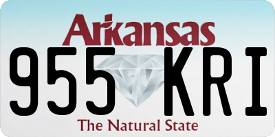 AR license plate 955KRI