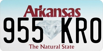 AR license plate 955KRO
