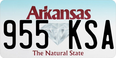 AR license plate 955KSA