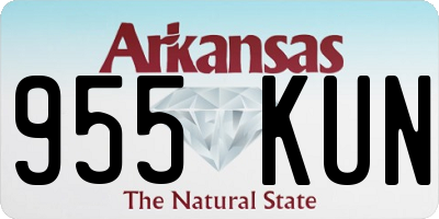 AR license plate 955KUN