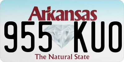 AR license plate 955KUO