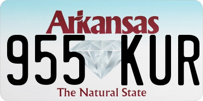 AR license plate 955KUR