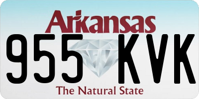AR license plate 955KVK