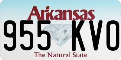 AR license plate 955KVO