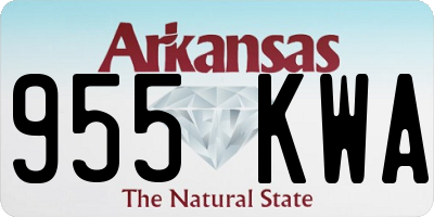 AR license plate 955KWA