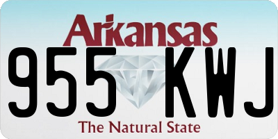 AR license plate 955KWJ