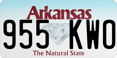 AR license plate 955KWO