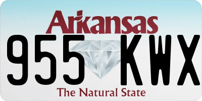 AR license plate 955KWX