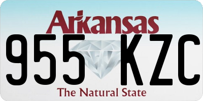 AR license plate 955KZC
