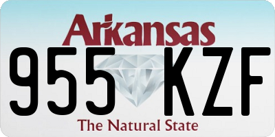 AR license plate 955KZF