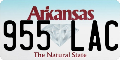 AR license plate 955LAC