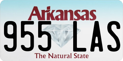 AR license plate 955LAS