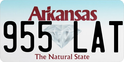 AR license plate 955LAT