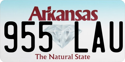 AR license plate 955LAU