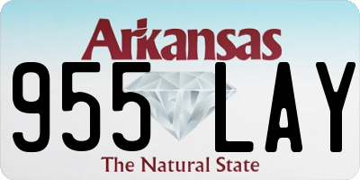 AR license plate 955LAY