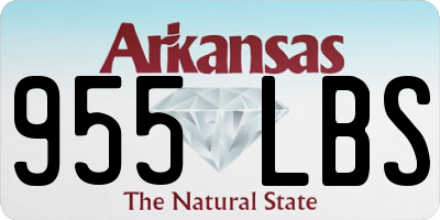 AR license plate 955LBS