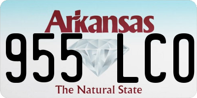 AR license plate 955LCO