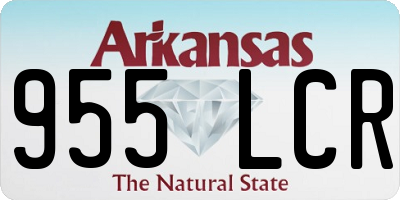 AR license plate 955LCR