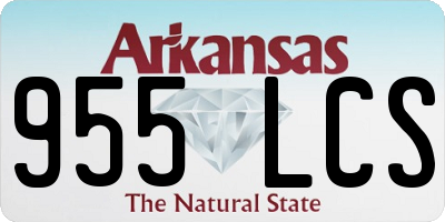 AR license plate 955LCS