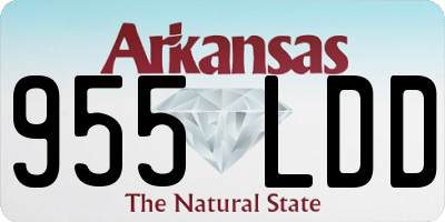 AR license plate 955LDD