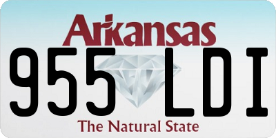 AR license plate 955LDI