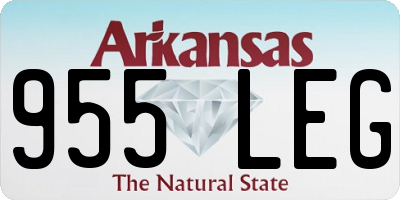 AR license plate 955LEG