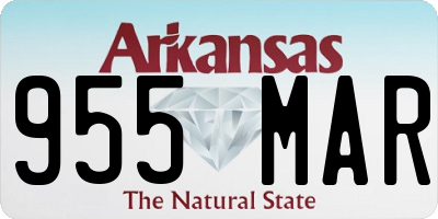 AR license plate 955MAR