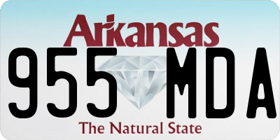 AR license plate 955MDA