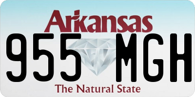 AR license plate 955MGH