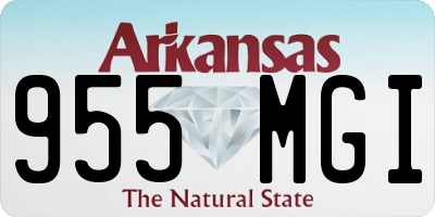 AR license plate 955MGI