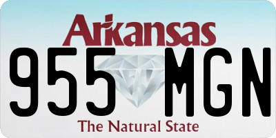 AR license plate 955MGN