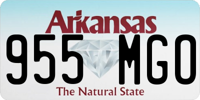 AR license plate 955MGO