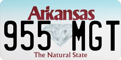 AR license plate 955MGT