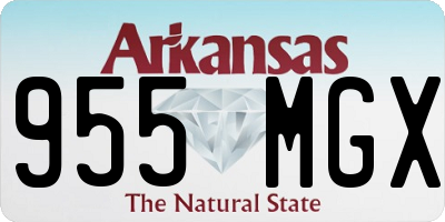 AR license plate 955MGX