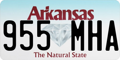 AR license plate 955MHA