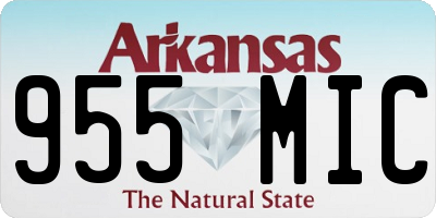AR license plate 955MIC