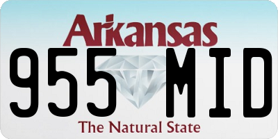 AR license plate 955MID