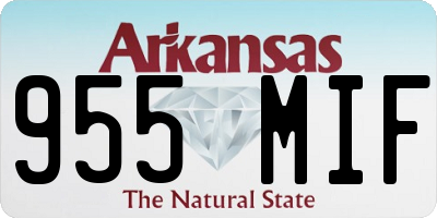 AR license plate 955MIF