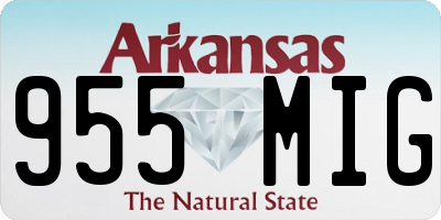 AR license plate 955MIG