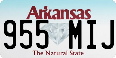 AR license plate 955MIJ