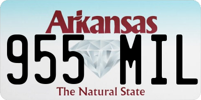 AR license plate 955MIL