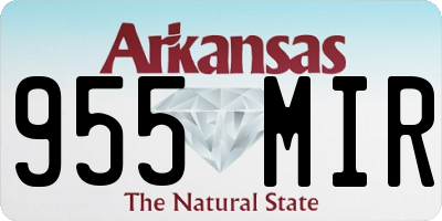 AR license plate 955MIR