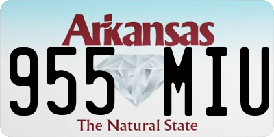 AR license plate 955MIU