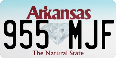AR license plate 955MJF