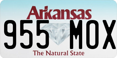 AR license plate 955MOX